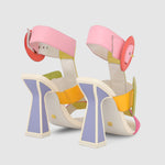 Load image into Gallery viewer, back view of the kat maconie deliz high-heel sandals in multibrights
