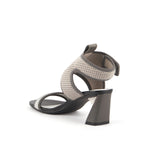Load image into Gallery viewer, inner side back view of the united nude sonar surf mid heel in dove.
