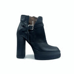 Load image into Gallery viewer, Outer side view of the A.S.98 Vinal High-heeled Bootie in Black
