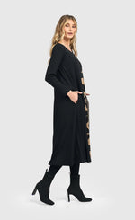 Load image into Gallery viewer, Right side full body view of the alembika kathleen midi mix dress
