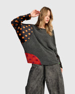 Load image into Gallery viewer, Alembika Carbon/Dots Maisie Curve Top

