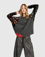 Load image into Gallery viewer, Alembika Carbon/Dots Maisie Curve Top
