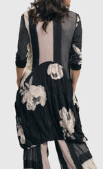Load image into Gallery viewer, Back full body view of a woman wearing the alembika roses Quinn Crinkle Wonderful Jacket
