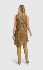 Load image into Gallery viewer, Back full body view of a woman wearing the alembika taylor dot soft tulle sleeveless tunic
