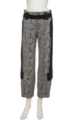 Load image into Gallery viewer, Front view of the Beate Heymann Grey Melange Roll Up Trousers
