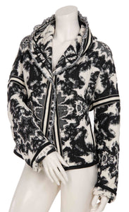Front view of the Beate Heymann Reversible Black & White Jacket