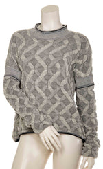 Load image into Gallery viewer, Front top view of the Beate Heymann Grey Rhombe Glitter Pullover
