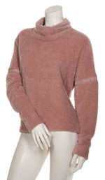 Load image into Gallery viewer, Front top half view of the beate heymann rosewoof fun fur pullover
