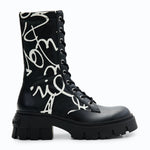 Load image into Gallery viewer, Outer side view of the desigual message boot
