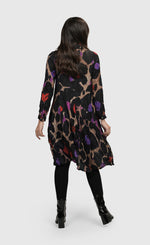 Load image into Gallery viewer, Back full body view of a woman wearing the Alembika Cosmopolitan Hi-Lo Dress
