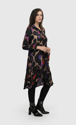 Load image into Gallery viewer, Front full body view of a woman wearing the Alembika Cosmopolitan Hi-Lo Dress
