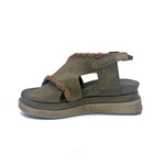Load image into Gallery viewer, Inner side view of the A.S.98 Lumi sandal in green

