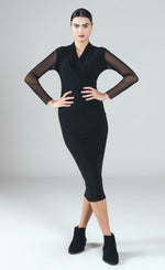 Load image into Gallery viewer, Front full body view of the Igor sri lanka dress in black
