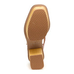 Load image into Gallery viewer, Bottom view of Kelsi Dagger Groove Auburn Platform Sandal
