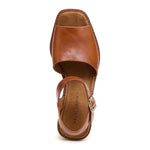 Load image into Gallery viewer, Top view of Kelsi Dagger Groove Auburn Platform Sandal
