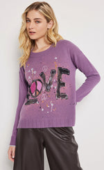 Load image into Gallery viewer, Front top half view of a woman wearing the lisa todd found love pullover
