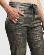 Load image into Gallery viewer, Front close up view of the alembika Petrol Iconic Jeans Desires

