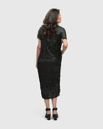Load image into Gallery viewer, Back full body view of a woman sbagliatto button down dress
