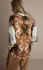 Load image into Gallery viewer, Summum Mixed Print Long Shirt Blouse
