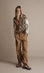 Load image into Gallery viewer, Summum Mixed Print Long Shirt Blouse
