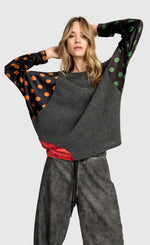 Load image into Gallery viewer, Alembika Carbon/Dots Maisie Curve Top
