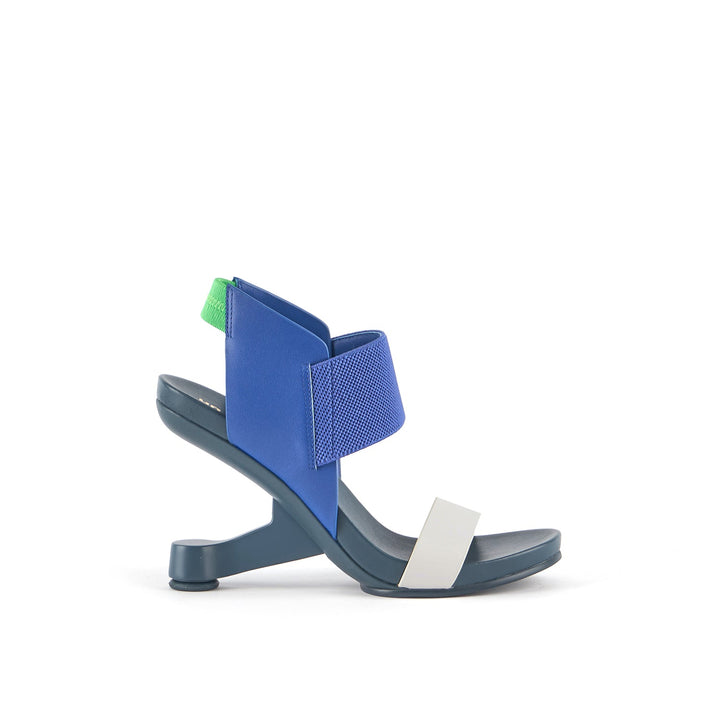Outer side view of the united nude eamz raiko in cobalt.