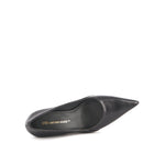 Load image into Gallery viewer, Birdseye view of the united nude raila pump in black.
