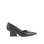 Load image into Gallery viewer, Outer side view of the united nude raila pump in black.
