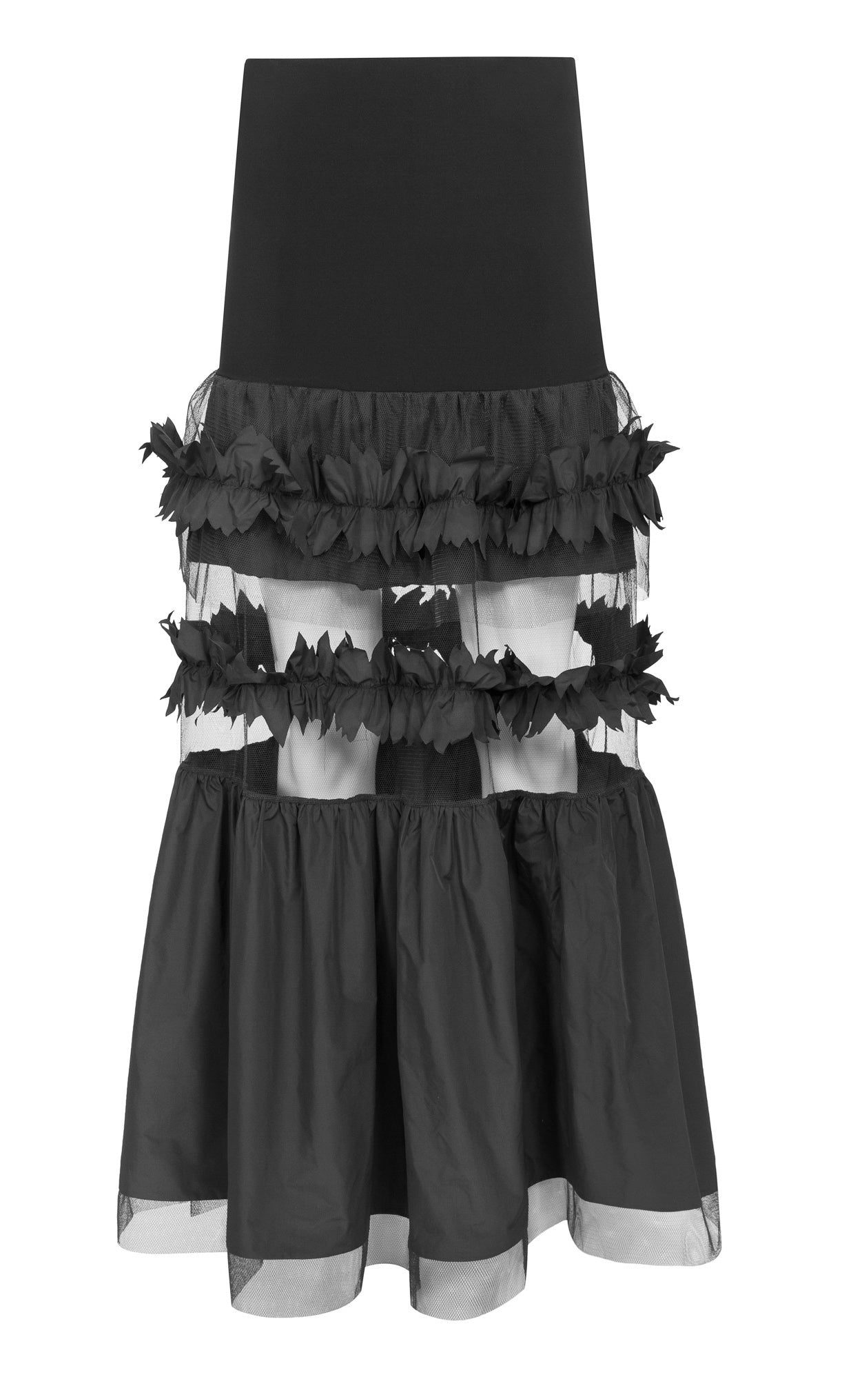 Back view of the xenia design ocan skirt in black