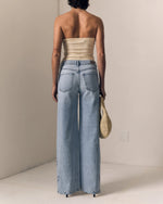 Load image into Gallery viewer, Le Jean Alexa Boyfriend Eyelet in Paloma
