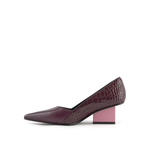 Load image into Gallery viewer, Inner side view of unite nuse raila pump heel in fig mix.
