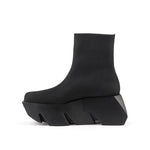 Load image into Gallery viewer, Inner view of high-top bootie shown in profile
