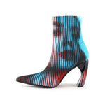 Load image into Gallery viewer, inside view of boot in red and blue
