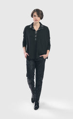 Load image into Gallery viewer, Alembika Henley Ribbed Boxy Top

