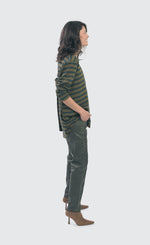 Load image into Gallery viewer, Alembika Forest Spruce Stripe Pocket Top
