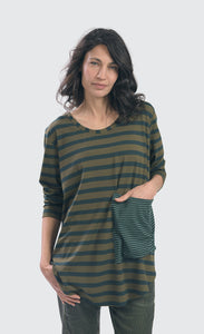 Alembika Forest Spruce Stripe Pocket Top