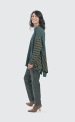 Load image into Gallery viewer, Alembika Spruce Stripe Trapeze Top
