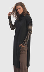 Load image into Gallery viewer, Alembika Black Urban Lava Tunic Dress
