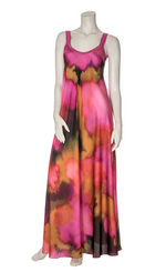 Load image into Gallery viewer, Front full view of the beate heymann magenta dress.
