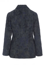 Load image into Gallery viewer, Back view of th bitte kai rand night cloud blazer jacket. This jacket has a mixed print of black and navy and long sleeves.

