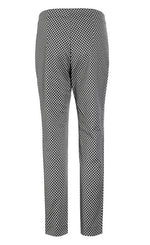 Load image into Gallery viewer, Back view of the bitte kai rand tiny check narrow pant. This pant is black and white checkered.
