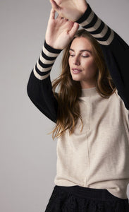 Summum Colorblock Wool Blend Sweater