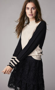 Summum Colorblock Wool Blend Sweater
