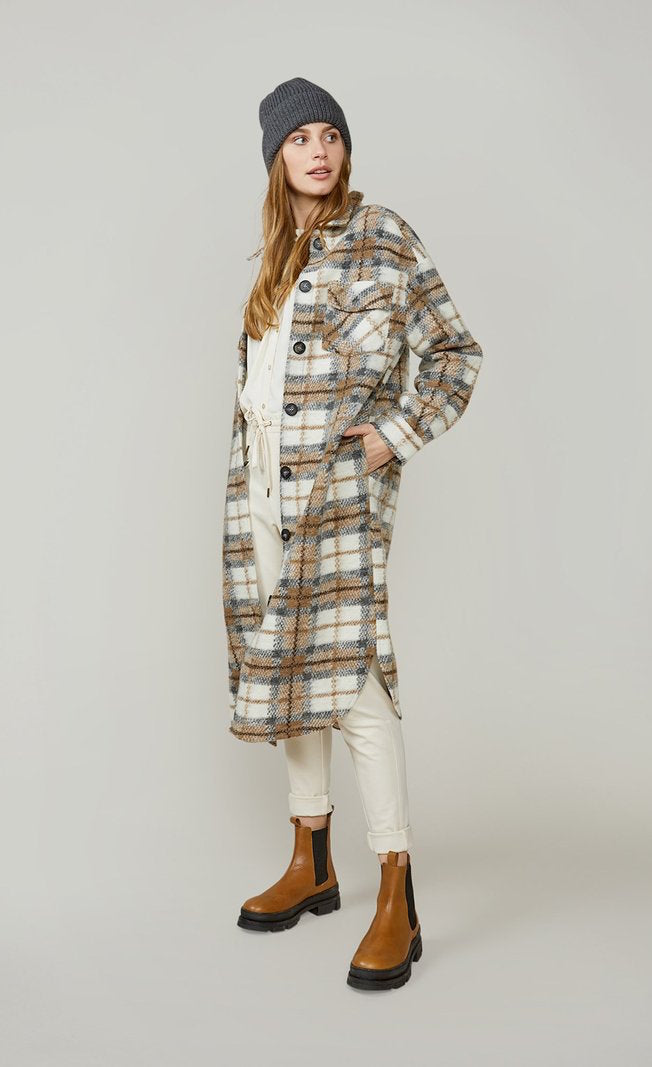 Summum Long Checked Jacket