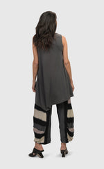 Load image into Gallery viewer, Back full body view of the alembika Essential Joy Sleeveless Tunic in grey
