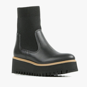 All Black Flatform Sock Boot